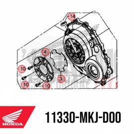 11330-MKJ-D00 : Cárter de motor derecho original Honda NSC CB1000R