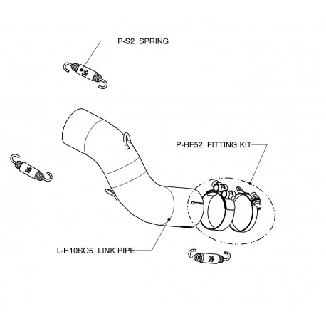 L-H10SO5 : Akrapovic cat kit CB1000R